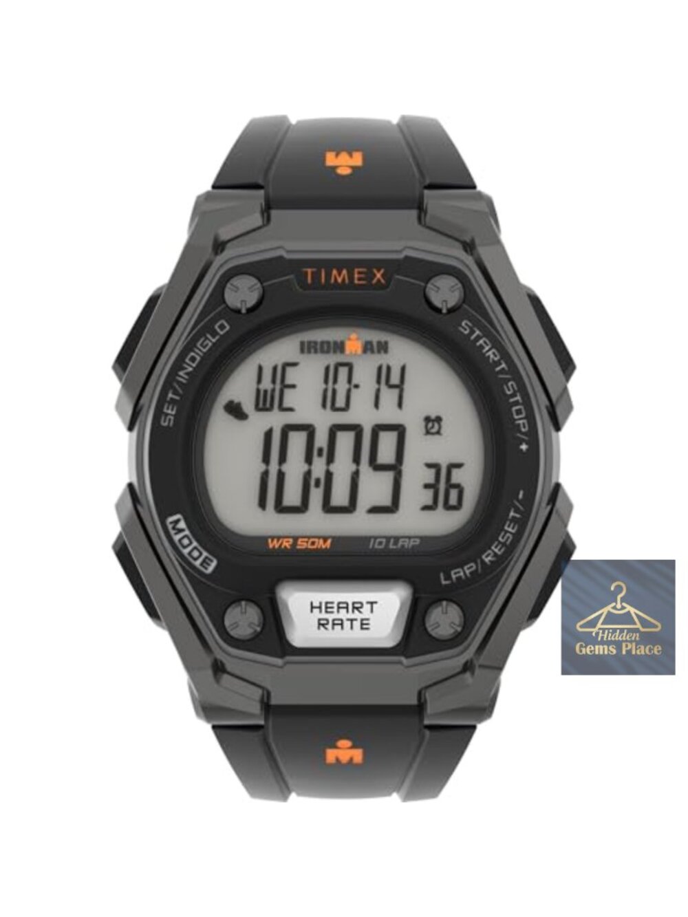 Men's Ironman Classic Digital Watch with Activity Tracking, Heart Rate, 100m